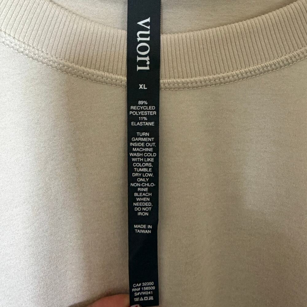 Vuori Women Long Sleeve Halo Crew Sweatshirt Ecru Heather DreamKnit Sz XL - Picture 4 of 9